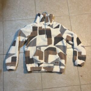 Billabong Geometric Patterned Fleece Sherpa Pullover